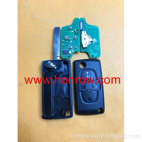 PSA Citroen ASK 4 button flip remote key with VA2 blade 433Mhz PCF7941 chip citroen c4 remote key